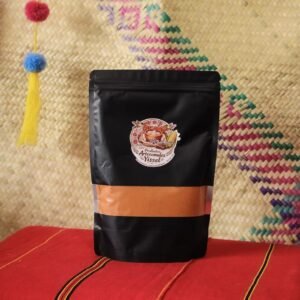 Tascalate artesanal elaborado con maíz, achiote y canela, ideal para preparar bebidas frescas con sabor tradicional de Chiapas.