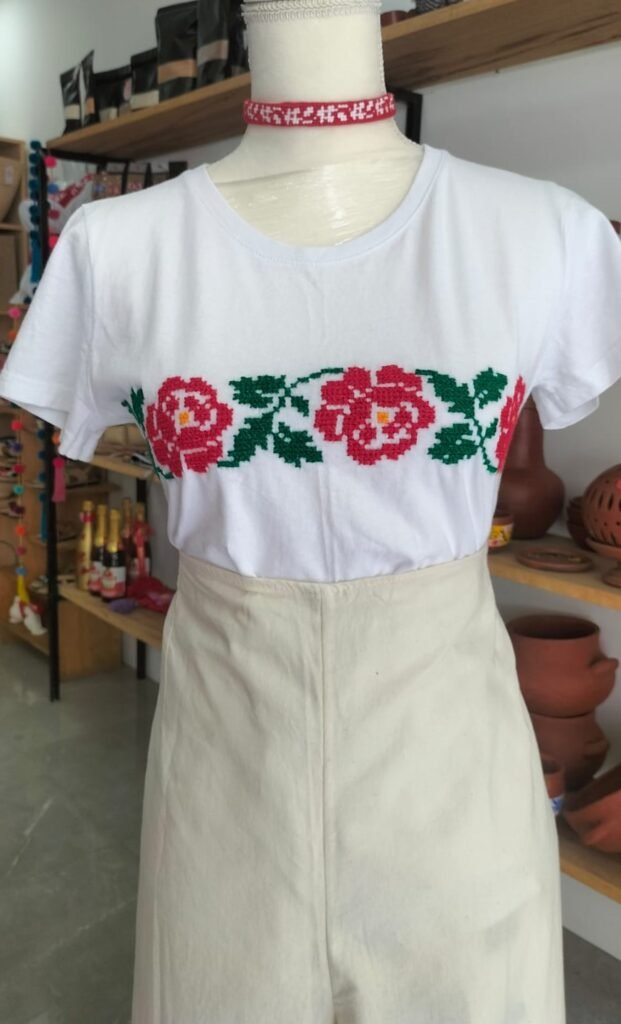accesorios con bordado zoque tradicional de copainala chiapas